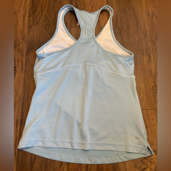 Adidas Olympic edition tank with built in sport bra size medium baby blue&white - Picture 4 of 5